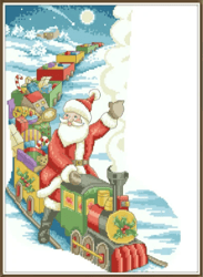 PDF Cross Stitch Pattern - Christmas Stocking - Counted Sampler Vintage Scheme Cross Stitch - Digital Download - 513
