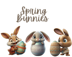 10 Bunnies easter, Bunnies clipart png, Easter spring animals,commercial use
