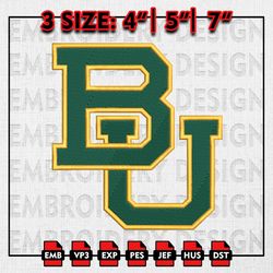Baylor Bears Football Team Embroidery file, NCAAF teams Embroidery Designs, College Football, Machine Embroidery Design