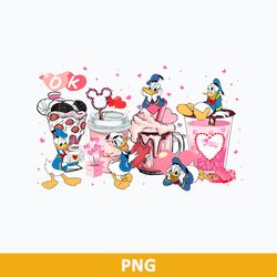 Donald Duck Valentine Coffee PNG, Donald  Duck Valentine PNG, Disney Valentine Coffee PNG