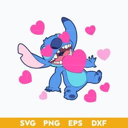 Stitch Valentine SVG, Stitch SVG, Valentine Day SVG PNG DXF EPS File
