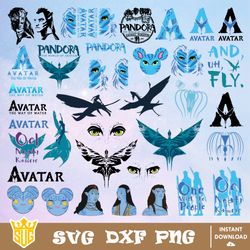Avatar Svg, Avatar 2 Svg, Avatar The Way Of The Water Svg, Pandora The World Of Avatar SVG, Clipart, Cricut, Silhouette.
