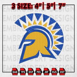 San Jose State Spartans Embroidery file, NCAAF teams Embroidery Designs, College Football, Machine Embroid