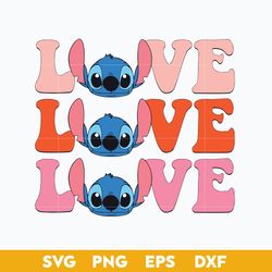 Stitch Love SVG, Stitch Valentine SVG, Disney Valentine SVG, Disney Couple SVG