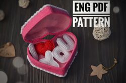 Heart Shaped Box Crochet Pattern, Valentines Day
