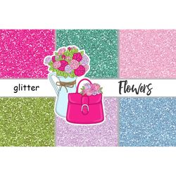 Bright Sparkle Textures | Spring Glitter Paper