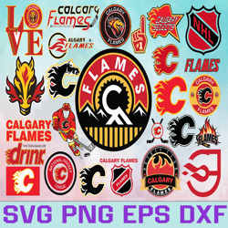 Calgary Flames Hockey Team Svg, Calgary Flames svg, NHL Svg, NHL Svg, Png, Dxf, Eps, Instant Download