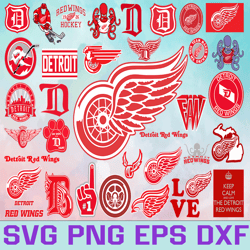 Detroit Red Wings Hockey Team Svg, Detroit Red Wings Svg, NHL Svg, NHL Svg, Png, Dxf, Eps, Instant Download
