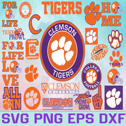 Clemson Tigers Football Teams svg, Clemson Tigers svg, N C A A Teams svg, N C A A Svg, Png, Dxf, Eps, Instant Download
