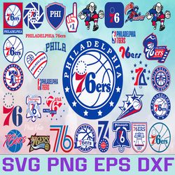 Philadelphia 76ers Basketball Team svg,Philadelphia 76ers svg, NBA Teams Svg, NBA Svg, Png, Dxf, Eps, Instant Download