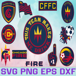 Chicago Fire Soccer Team svg, Chicago Fire svg, MLS Teams svg, MLS Svg, Png, Dxf, Eps, Instant Download
