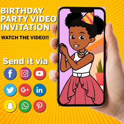 Gracie's Corner Birthday Video Invitation, Gracie Animated Invite, Gracie Digital Custom Invite