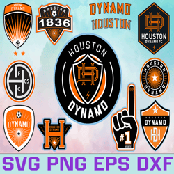 Houston Dynamo Soccer Team svg, Houston Dynamo svg, MLS Teams svg, MLS Svg, Png, Dxf, Eps, Instant Download