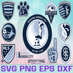 Sporting Kansas City Soccer Team svg, Sporting Kansas City svg, MLS Teams svg, MLS Svg, Png, Dxf, Eps, Instant Download