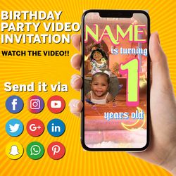 Encanto Birthday Party Video Invitation, Encanto Animated Invite Video, Madrigal Digital Custom Invite