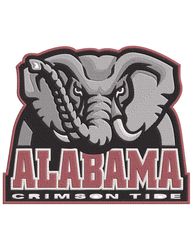 Alabama Crimson Tide Football Logo Embroidery Machine Design