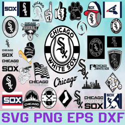 Chicago-White Sox Baseball Team Svg, Chicago White Sox Svg, MLB Svg, MLB Team  svg, MLB Svg, Png, Dxf, Eps, Jpg