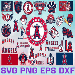 Los Angeles Angels Baseball Team SVG ,Los Angeles Angels Svg, MLB Team  svg, MLB Svg, Png, Dxf, Eps, Jpg