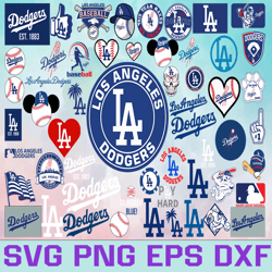 LA Dodgers Baseball Team SVG, LA Dodgers Svg, MLB Team  svg, MLB Svg, Png, Dxf, Eps, Jpg, Instant Download