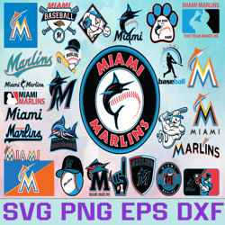 Miami Marlins Baseball Team Svg, Miami Marlins SVG, MLB Team  svg, MLB Svg, Png, Dxf, Eps, Jpg, Instant Download