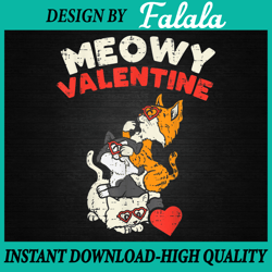 Meowy Valentine PNG, Cats Cute Kitten Png, Cat Valentines Day PNG Valentine's Day Png, Digital download