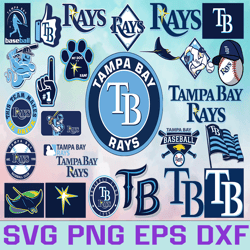 Bundle 27 Files Tampa Bay Rays Baseball Team Svg, Tampa Bay Rays Svg, MLB Team  svg, MLB Svg, Png, Dxf, Eps, Jpg