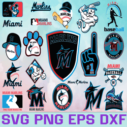 Miami Marlins Baseball Team Svg, Miami Marlins SVG, MLB Team  svg, MLB Svg, Png, Dxf, Eps, Jpg, Instant Download