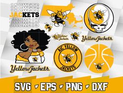 AIC Yellow Jackets SVG bundle , NCAA svg, logo NCAA bundle svg eps dxf png , digital Download , Instant Download