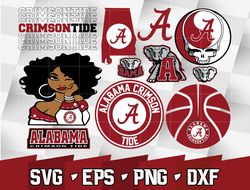 Alabama Crimson Tide SVG bundle , NCAA svg, logo NCAA bundle svg eps dxf png , digital Download , Instant Download