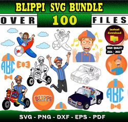 100 Blippi MEGA SVG BUNDLE - svg, png, dxf files for print & cricut