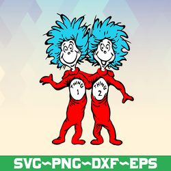 Thing one and thing two svg , png, eps, dxf digital download