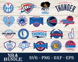 Oklahoma City Thunder Bundle SVG, Oklahoma City Thunder SVG, NBA Bundle SVG, Sport SVG