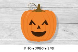 Laughing Halloween pumpkin face.  Funny Jack-o-Lantern