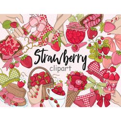 Strawberry Clipart | Fruit Illustrations Bundle
