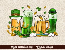 St. Patrick's Day coffee drinks png sublimation design, St. Patrick's coffee drinks png, lucky coffee png, sublimation