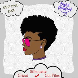 Afro Woman SVG, Afro Girl Svg, Afro Queen Svg, Afro Lady Svg png dxf