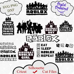 Roblox svg bundle pack for kids, Roblox cut file, birthday Cricut png