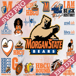 Bundle 21 Files Morgan State Football Team Svg, Morgan State svg, HBCU Team svg, Mega Bundle, Designs, Cricut, Cutting