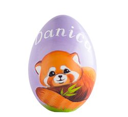 Cute rare animals red panda Personalized Easter egg Keepsake lesser panda Painted wooden eggs Easter basket filler gift