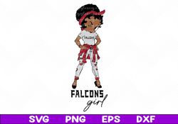 BETTY BOOP FALCONS GIRL SVG, Betty boop FALCONS girl NFL,  Betty Boop SVG, Betty Boop NFL, Betty Boop Svg