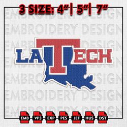 Louisiana Tech Bulldogs Embroidery file, NCAAF teams Embroidery Designs, College Football, Machine Embroidery Design