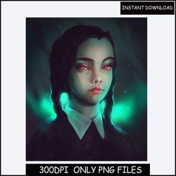 Wednesday & Enid Addams family png , Nevermore academy png,Sublimation Design Digital files