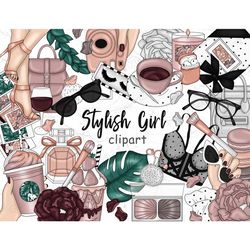 Stylish Girl Cliparts
