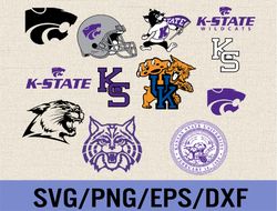 Kansas State Wildcats svg, Kansas State Wildcats logo,  bundle logo, svg, png, eps, dxf, n-c-aa logo