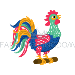 COCK Easter Holy Holiday Bird Symbol Vector Illustration
