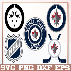 Bundle 5 Files Winnipeg Jets Hockey Team Svg, Winnipeg Jets svg, NHL Svg, NHL Svg, Png, Dxf, Eps, Instant Download