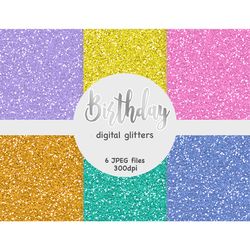 Birthday Glitter Texture | Sparkle Digital Paper