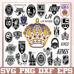 Bundle 33 Files Los Angeles Kings Hockey Team Svg, Los Angeles Kings svg, NHL Svg, NHL Svg, Png, Dxf, Eps