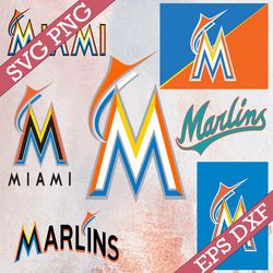 Bundle 7 Files Miami Marlins Baseball Team Svg, Miami Marlins svg, MLB Team  svg, MLB Svg, Png, Dxf, Eps, Jpg, Instant