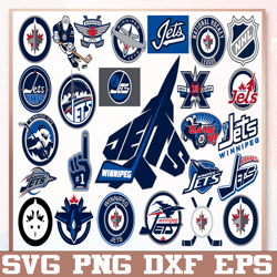Bundle 26 Files Winnipeg Jets Hockey Team Svg, Winnipeg Jets svg, NHL Svg, NHL Svg, Png, Dxf, Eps, Instant Download
